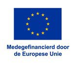 EU vlag met tekst 'Gefinancierd door de Europese Unie'